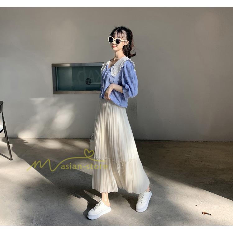 スカート | レディース チュール春夏 コーデ ウエストゴム ロングフレア着痩せ 通勤 マキシ カジュアル 20代30代40代50代 プリーツ
