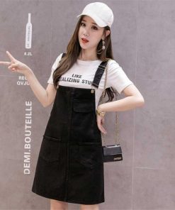 オーバーオール サロペット | ショートスカート オーバーオールスカート オールインワンスカート サロペットスカート デニムスカート ショートデニム 無地 カジュアル ゆったり