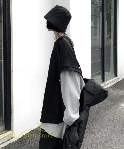 パーカー | 不規則 トップス レディース 2021新作 ワイドプルオーバー フードなし Tシャツ 長袖 インナー 日常感 着回し ゆったり 単品売り カジュアル