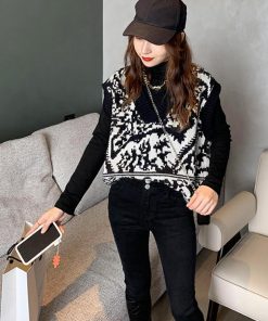 ベスト | ニットVネック レディース 秋冬