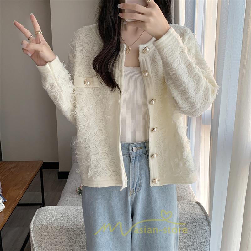 カーディガン | 2022秋冬ニットアウター レディース ニットニット セーター 長袖 羽織り フロントボタン 可愛い トップス 20代40代 通学通勤