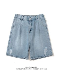 ハーフパンツ ショート | パンツ メンズ ショートｔパンツ 夏新作 デニム カジュアル ワイドパンツ ダメージ メンズパンツ 大きいサイズ デニムパンツ ハーフパンツ シンプル ボトムス