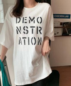 Tシャツ・カットソー | ラウンドネック カットソー 半袖 ロゴｔシャツ ロング トップス 体型カバー レディース 英字プリントtシャツワンピース ゆったり