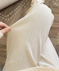 ワイドパンツ | レディース韓国ニットパンツ