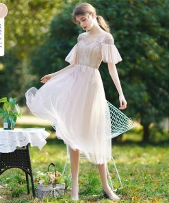 大人 | パーティードレス ドレス 結婚式 ミモレ丈 フォーマル ワンピース レース 袖あり 同窓会 謝恩会 二次会 綺麗 成人式 披露宴 スカート