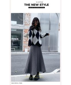 スカート | レディース プリーツ秋 冬 ロング マキシ 落ち感 ウエストゴム ハイウエスト ニット 秋冬コーデ あったか きれいめ おしゃれ カジュアル
