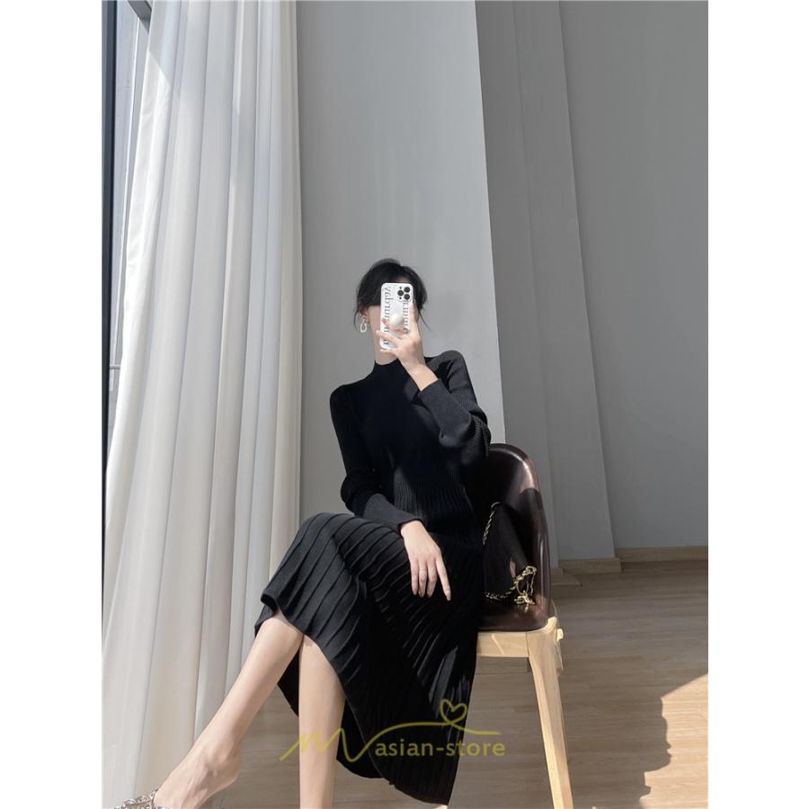 ニットワンピース | ワンピース 秋 秋服 レディース ニット ロングワンピース ロング 長袖 冬 冬服 可愛い フェミニン 20代30代40代50代 上品 送料無料 エレガント 高級感