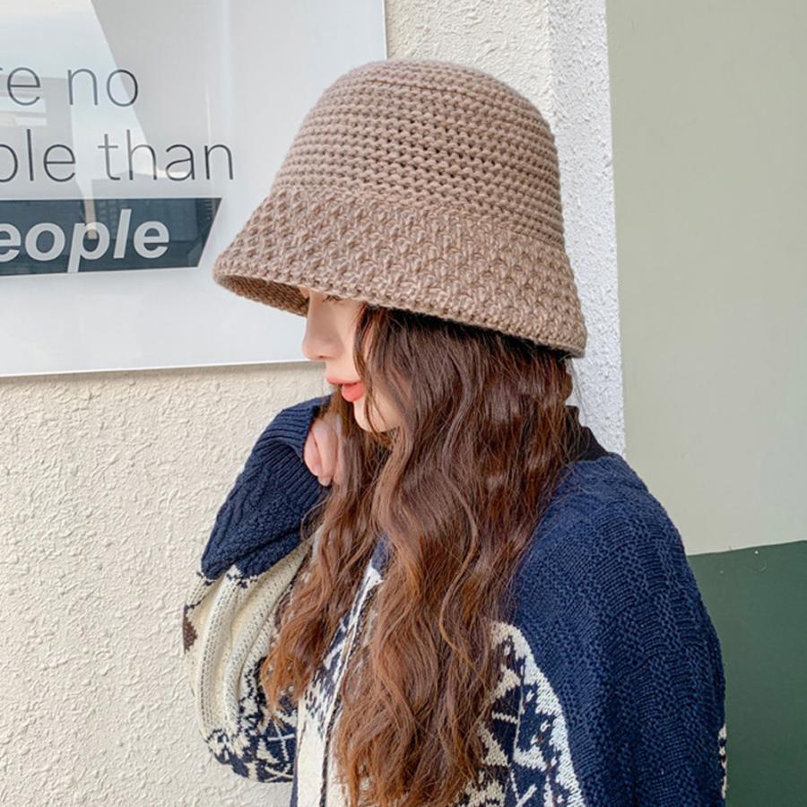 ニット帽 | 折りたたみ 小物 おしゃれ ニットバケットハット 韓国風 あったか 秋冬物 レディース ニットキャップ ニット帽子 大人