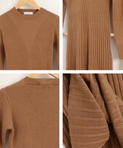 ワンピース | リブニット レディース 秋冬