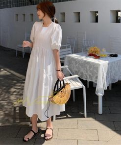 マキシ | ワンピース レディース 春夏 半袖ワンピース 40代 キレイめ ロングワンピース 無地 Aラインワンピース ゆったり オシャレ 20代30代 シンプル 韓国風 通勤 着痩せ