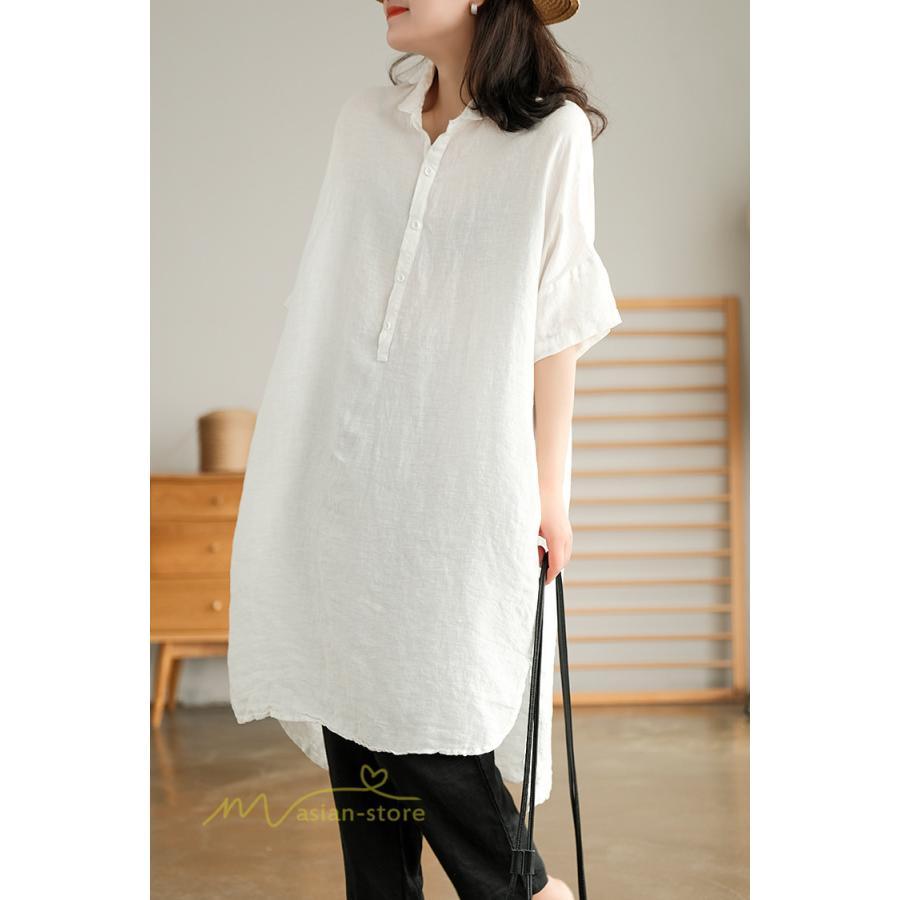 送料無料SALE | ワンピース レディース 夏 カットソー シャツワンピース スカート 麻 綿 大きいサイズ サマー Tシャツ 可愛い 30代 40代 20代 体型カバー ゆったり 送料無料