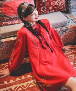 ミニ丈 | ワンピース レディース 長袖 夏秋 きれいめ 大人膝上 リゾート 花柄 おしゃれ 可愛い 通勤 お呼ばれ 綿麻 レトロ がーりー 甘め エスニック風 デート