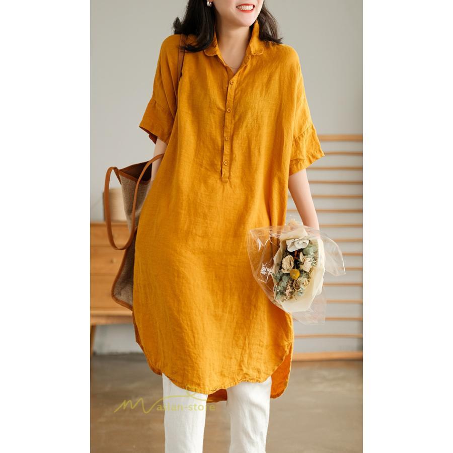 送料無料SALE | ワンピース レディース 夏 カットソー シャツワンピース スカート 麻 綿 大きいサイズ サマー Tシャツ 可愛い 30代 40代 20代 体型カバー ゆったり 送料無料