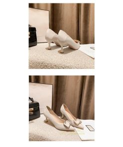 パンプス | 20.5cm~26.5cmハイヒール ポインテッドトゥ ミドルヒール 走れる ヒール レディース 結婚式 通勤 二次会 大きいサイズ 小さいサイズ