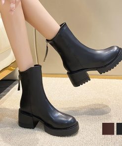 ショートブーツ | 太ヒール レディース