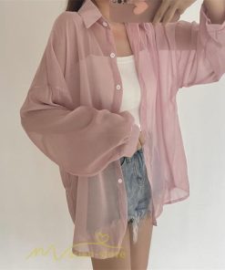 カーディガン | UVカット 接触冷感 シャツ レディース サマーシフォン 透け感 冷房対策 涼感 ひんやり 薄手 シンプル トップス 長袖 体型カバー