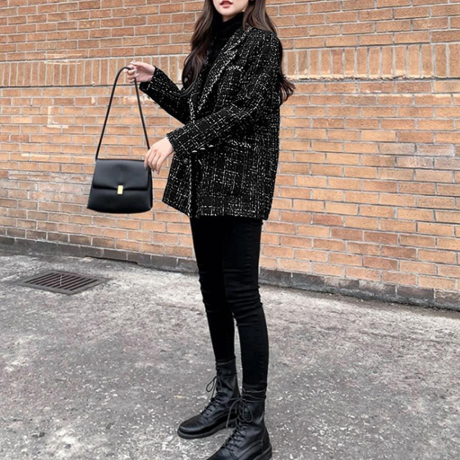 ジャケット・ブルゾン | ツイード風ジャケット レディース 秋冬