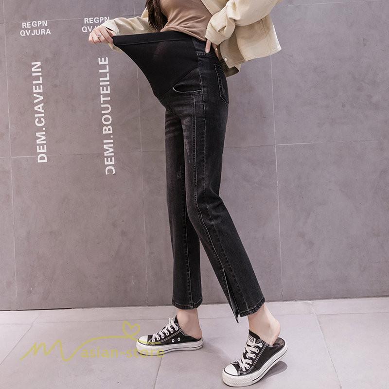 パンツ レギンス | ジーンズ マタニティウェア パンツ デニムパンツ 妊婦 無地 ロングパンツ マタニティパンツ 春 秋 デニム 大きいサイズ 妊婦服 上品 産前 おしゃれ 9分丈