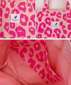 トートバッグ | キャンバスヒョウ柄 帆布鞄