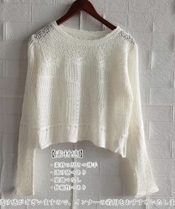 透かし編みトップス | 透かし編み ニットトップス レディース