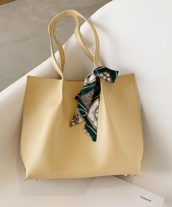 ショルダーバッグ | 大容量 通勤 スカーフ ハンドバッグ 合皮 おしゃれ かわいい 大きめ 通学 レディース