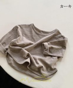 衣装 服 | 子供服 キッズ 無地 長袖Ｔシャツ コットン Tシャツ 男の子 女の子 韓国こども服 ベビー服 春 男女兼用 ナチュラル 冬 カジュアル 秋