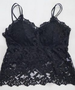 キャミソール | 総レースVネック カップ入り