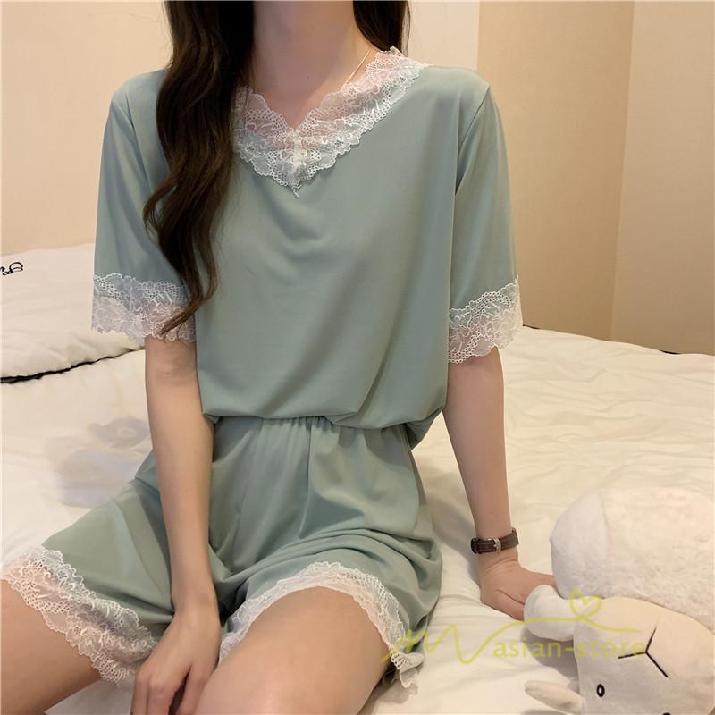 パジャマ ルームウェア | パジャマ レディース 夏 半袖 ルームウェア 涼しい 部屋着 ナイトウェア 寝間着 柔らかく軽い薄手の快適Tシャツパジャマ 部屋着 薄手パジャマ 上下セット