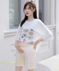 パンツ レギンス | ハーフパンツ マタニティパンツ レディース ５分丈 カジュアル 夏 ゆったり パンツ サマーパンツ 妊婦服 ゆったり 夏服 ウエスト調整 お出かけ カジュアル