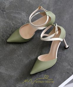 パンプス | ハイヒール ポインテッドトゥ ヒール5cm7cm8.5cm パーティー フォーマル ストラップ ピンヒール 結婚式 パーティ ベージュ 黒 ブラック 緑 グリーン