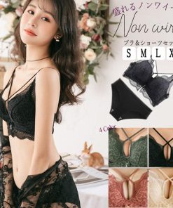 キャミソール | レース ノンワイヤー下着 セクシーランジェリー ブラ セット 上下セット デザイン ショーツ ブラジャー クロス チュール
