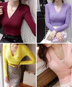 新作入荷アイテム | レディース ニットソー 長袖 プルオーバー トップス 韓国ファッション ニット きれいめ 秋冬 Vネック ニットセーター