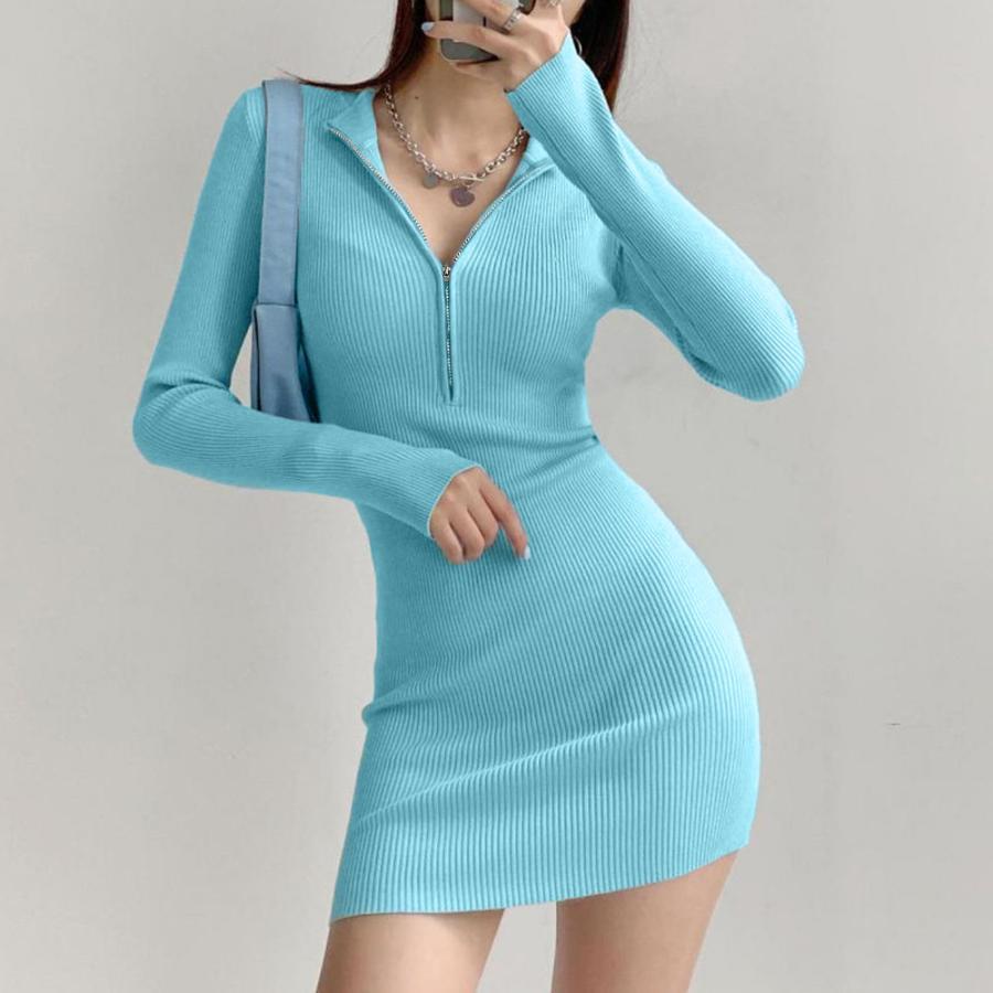 ワンピース | ニットタイト 長袖指穴 韓国