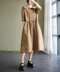 マキシ | 【大人風ロングワンピ】ワンピース レディース 夏 シンプル 無地 大人 通勤着 ロングワンピース ゆったり 20代30代40代 2022 お出かけ 着痩せ カジュアル 上品