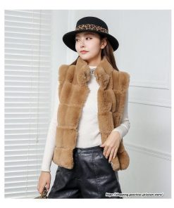 ベスト | ボリュームフェイクファーファー毛皮レディース 冬 フェイクファー 毛皮コート アウター ノースリーブ ふわふわ ジレ 前開き 秋冬