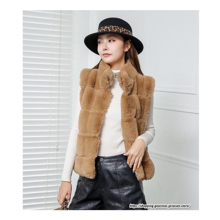 ベスト | ボリュームフェイクファーファー毛皮レディース 冬 フェイクファー 毛皮コート アウター ノースリーブ ふわふわ ジレ 前開き 秋冬