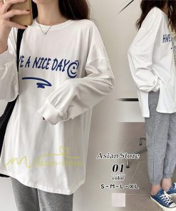 ｔシャツ・カットソー | カットソー レディース 長袖 春 Tシャツ レディース ゆったり ラウンドカット トップス 丸首 韓国ファッション 通勤通学 20代30代40代50代 カジュアル 夏物 快適