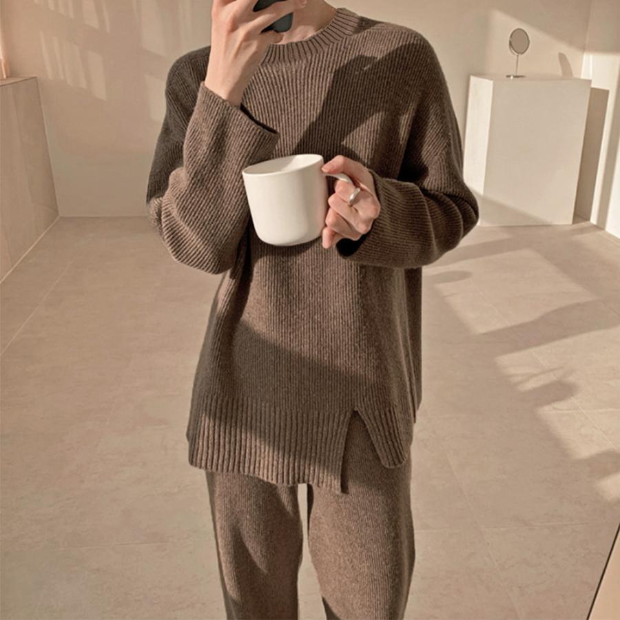 セットアップ | セットアップニット 秋冬 スリット 韓国