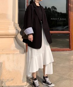 ロングスカート | プリーツ 切り替え 夏