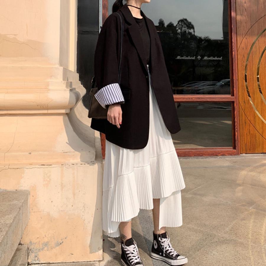 ロングスカート | プリーツ 切り替え 夏