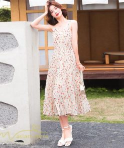 マキシ | ワンピース レディース キャミワンピース ロング丈 花柄 きれいめ サマーワンピース 上品 着痩せ 夏 春 30代 50代 Aラインワンピース 40代 通学 通勤