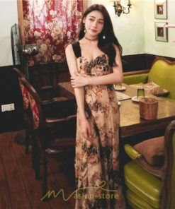 ミニ丈 | ロングワンピース ワンピース ロングワンピ レディース マキシ丈 ワンピ ノースリーブ Aライン 着痩せ 花柄 セクシー おしゃれ きれいめ 40代 30代 50代 夏