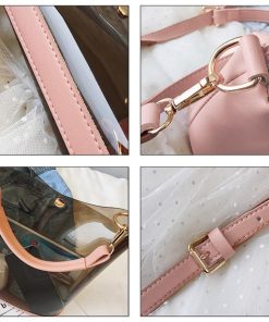 ショルダーバッグ | トートバッグ 斜めがけバッグ 2点セット ポーチ付き レディース クリアバッグ おしゃれ ビニールバッグ 大容量