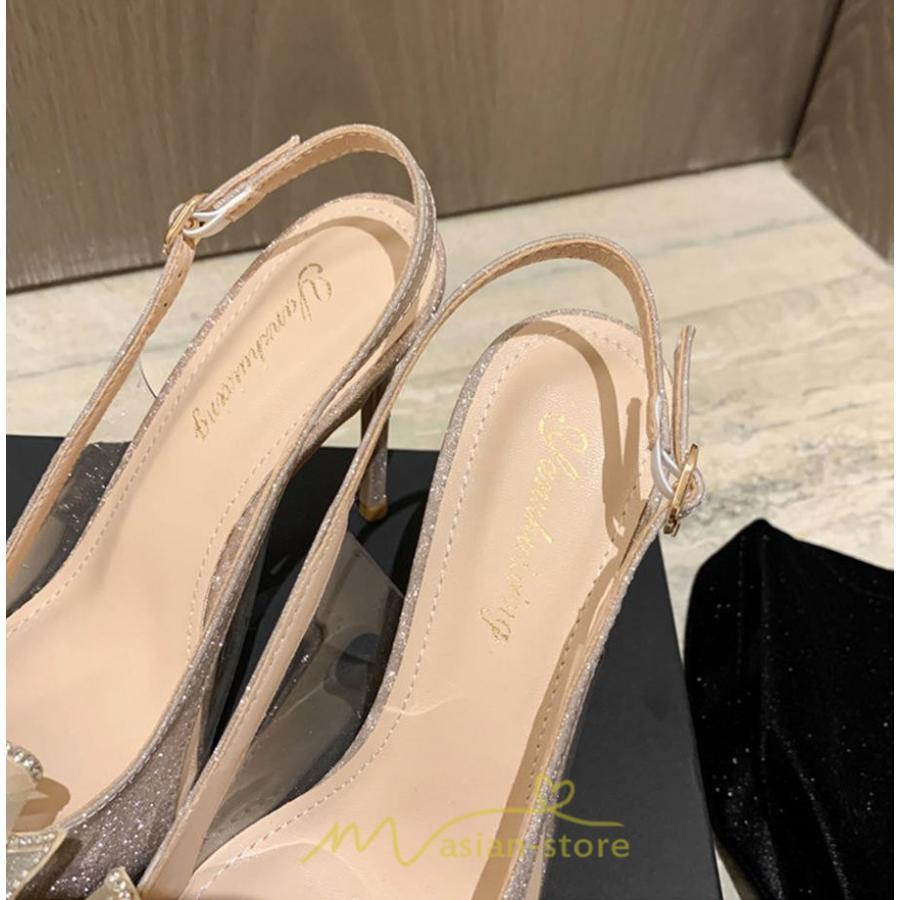 パンプス | ハイヒール ストラップ サンダル きらきら 滑り止め ヒール6cm8cm10cm ポインテッドトゥ レディース 痛くない ピンヒール 歩きやすい 美脚 宴会