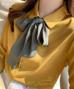 シャツ・ブラウス | シャツ ブラウス 秋冬 レディース 蝶結び きれいめ フォーマル 春 長袖 オフィス 通勤 OL シフォン リクルート エレガント お仕事 オシャレ 就活 面接 上品