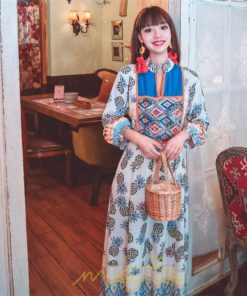 マキシ | ワンピース ロングワンピース マキシ丈 ロング丈 文芸風 長袖 ゆったり エスニック風 民族風 体型カバー フレア フェミニン 可愛い 着痩せ ナチュラル おしゃれ