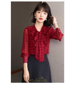 シャツ・ブラウス | シャツ ブラウス 春 秋 冬 シフォン 長袖 レディース フォーマル 通勤 OL オフィス ビジネス カジュアル リボン 綺麗 可愛い おしゃれ 高級感 キレイめ