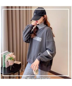 パーカー | トレーナー レディース トップス スウェット 裏起毛 長袖 暖か ハイネック おしゃれ カジュアル ゆったり カジュアル 長袖トレーナー 大人 冬 着痩せ 秋新作