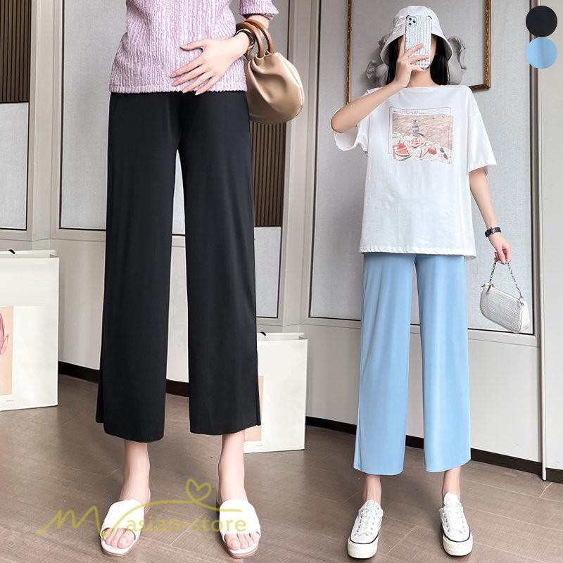 パンツ レギンス | マタニティ ワイドパンツ ガウチョパンツ 着痩せ 無地 着痩せ ゆったり マタニティパンツ パンツ マタニティウェア 日常 夏新作 おしゃれ サマー サマーパンツ