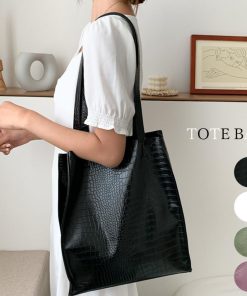 トートバッグ | トート クロコダイル柄 大容量クロコダイル柄 レディース バッグ PUレザー 肩掛け